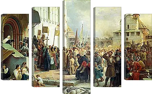 Модульная картина - Осада Троице-Cергиевой лавры. Василий Верещагин