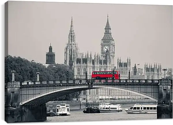 Постер на подрамнике - Лондон. Красный автобус.