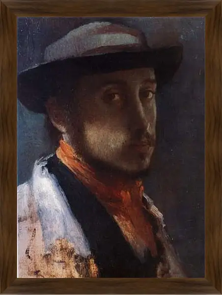 Картина в раме - Degas au chapeau moi. Эдгар Дега