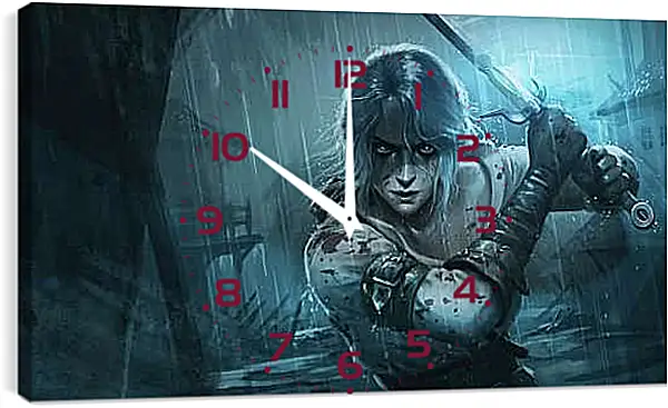 Часы картина - The Witcher (Ведьмак), Цирилла за работой