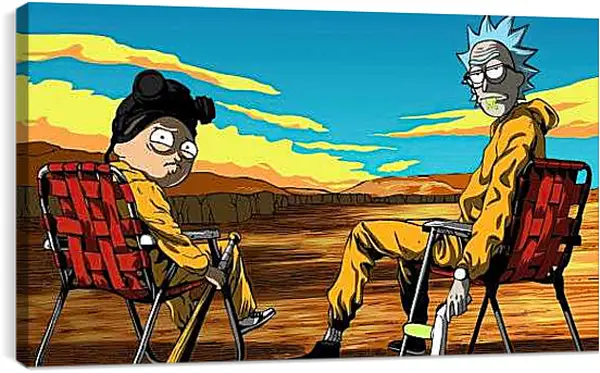 Постер на подрамнике - Рик и Морти