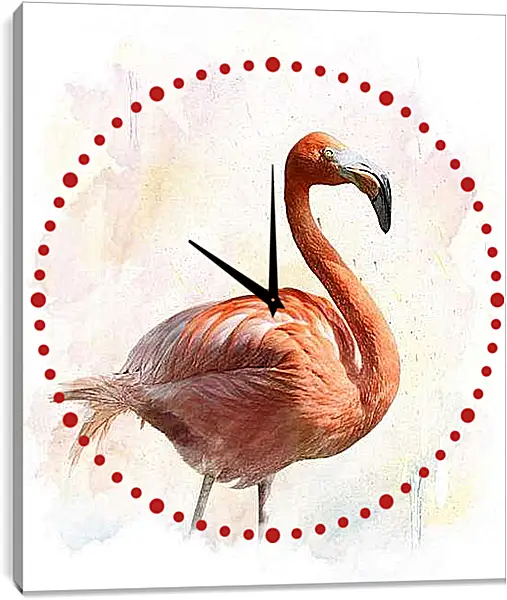 Часы картина - Фламинго