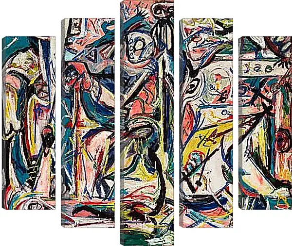 Модульная картина - Неизвестно. Джексон Поллок