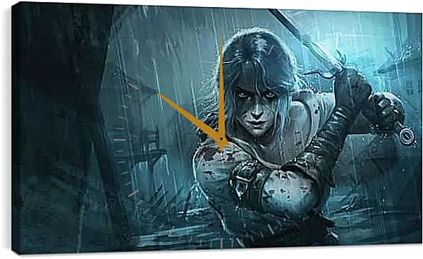 Часы картина - The Witcher (Ведьмак), Цирилла за работой