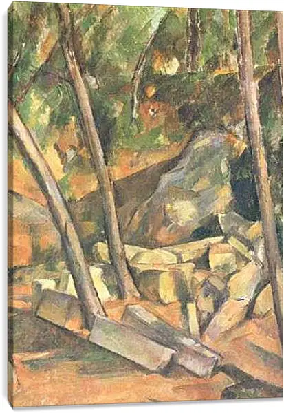 Постер на подрамнике - La Meule dans le Parc de Chateau Noir Detail (vers). Поль Сезанн