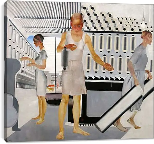 Постер на подрамнике - Текстильщицы. Александр Дейнека