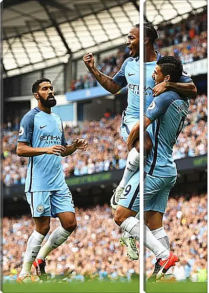 Модульная картина - Празднование гола. Манчестер Сити. Manchester City