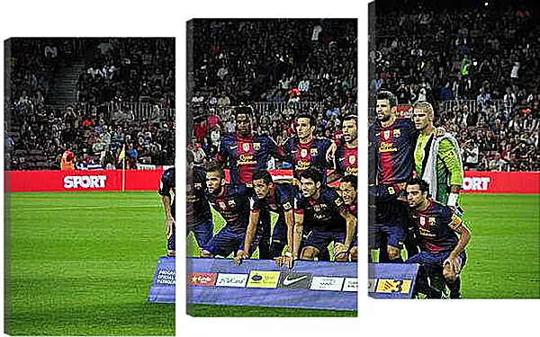 Модульная картина - Фото перед матчем ФК Барселона. FC Barcelona