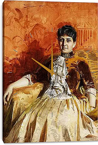 Часы картина - Portratt av Lisen Lamm. Лизен Ламм. Андерс Цорн