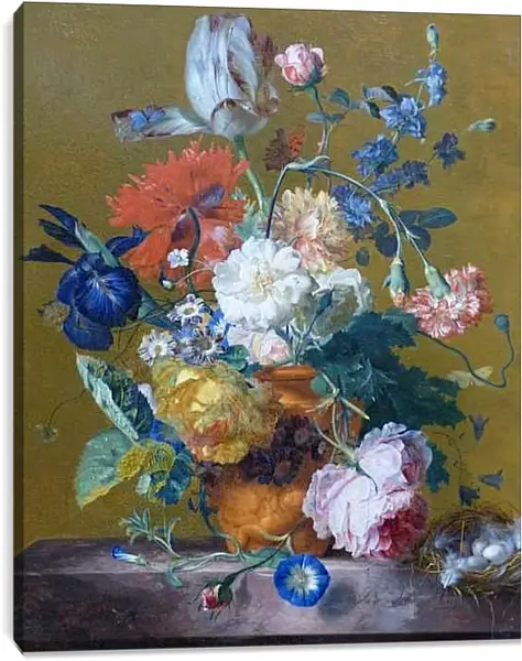 Постер на подрамнике - Букет цветов в вазе. Ян ван Хёйсум