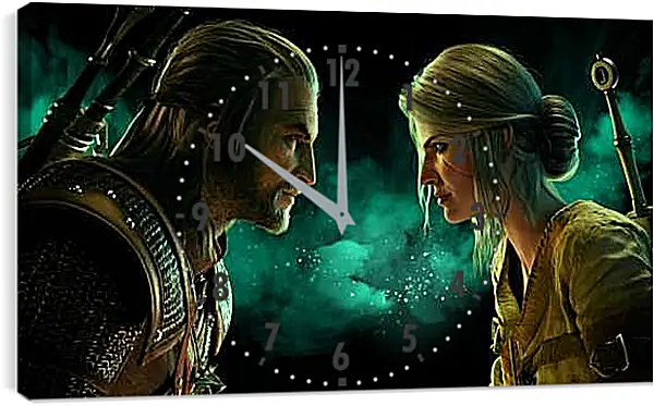 Часы картина - The Witcher 3 (Ведьмак), Геральт и Цири