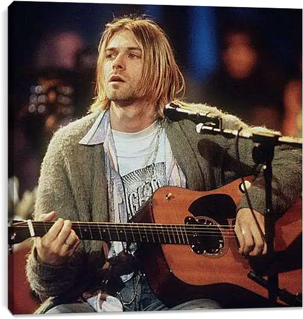 Постер на подрамнике - Нирвана (Nirvana). Курт Кобейн