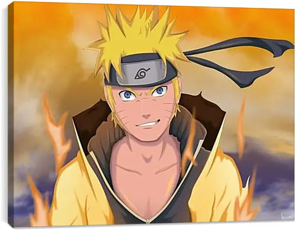 Постер на подрамнике - Наруто огненный