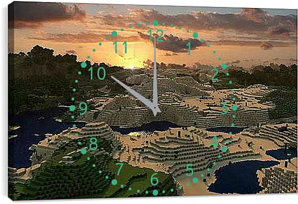 Часы картина - Minecraft