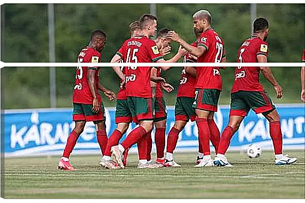 Модульная картина - Празднование гола. Локомотив Москва. Lokomotiv Moscow