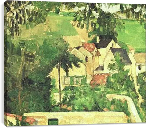Постер на подрамнике - Quartier Four a Auvers. Поль Сезанн