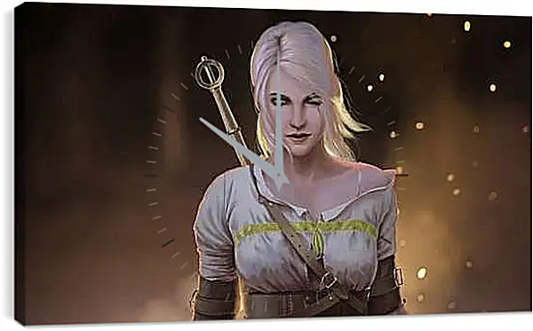 Часы картина - The Witcher (Ведьмак), ласточка Цири