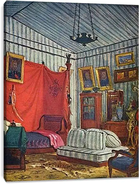 Постер на подрамнике - Schlafgemach des Grafen de Mornay. Эжен Делакруа