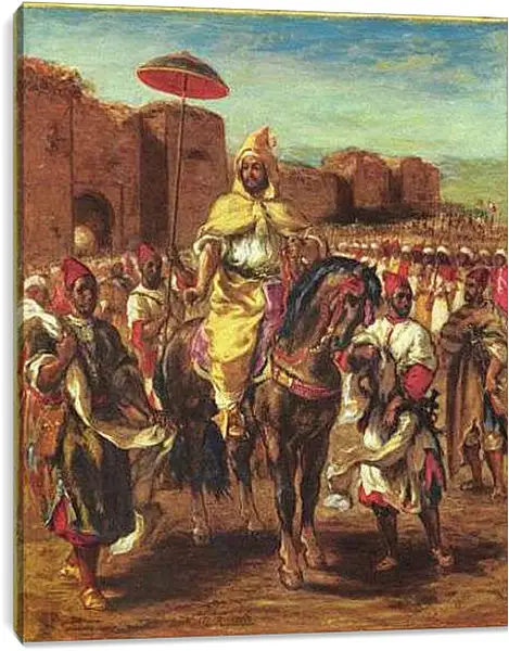 Постер на подрамнике - Portrat des Sultans von Marokko. Эжен Делакруа