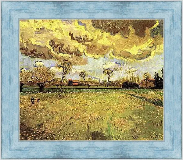 Картина в раме - Landscape Under a Stormy Sky. Винсент Ван Гог