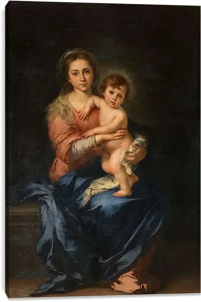 Постер на подрамнике - Мадонна с Младенцем. Бартоломе Эстебан Мурильо