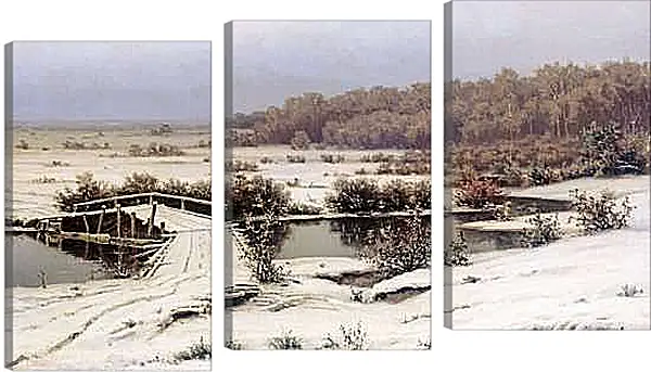 Модульная картина - Первый снег. Ефим Волков