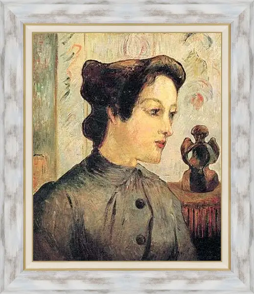 Картина в раме - La femme au chignon. Поль Гоген
