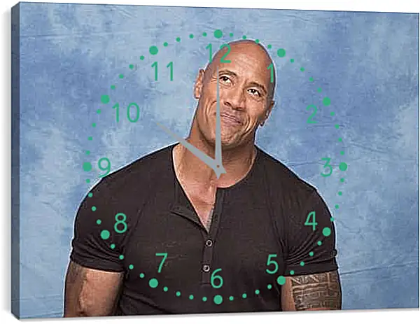 Часы картина - Dwayne Douglas Johnson. Дуэйн Джонсон (Скала)