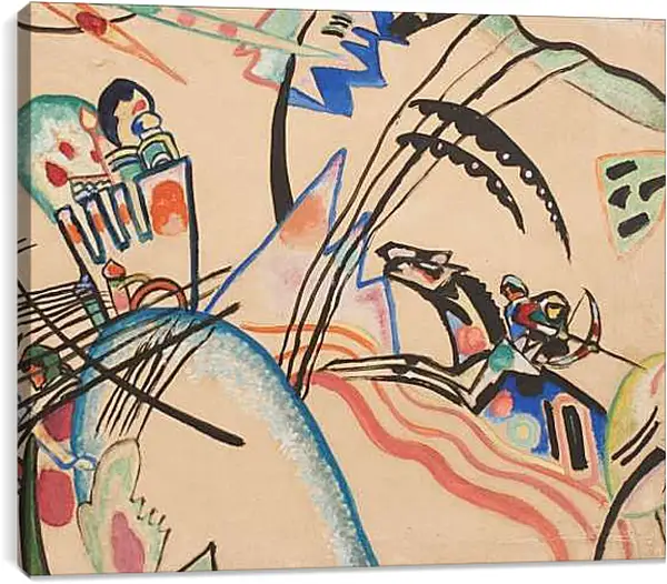 Постер на подрамнике - Импровизация. Кандинский Василий