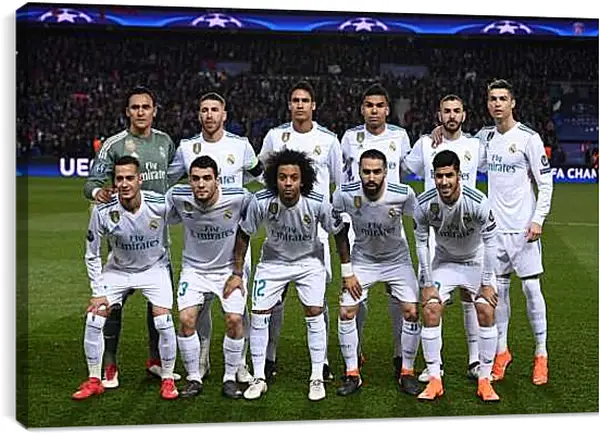 Постер на подрамнике - Фото перед матчем ФК Реал Мадрид. FC Real Madrid