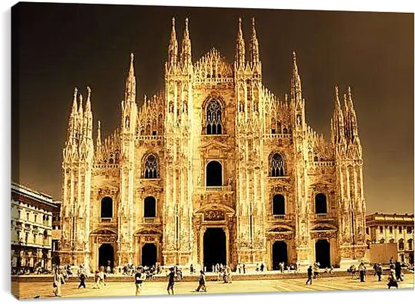 Постер на подрамнике - Миланский Собор. Италия.