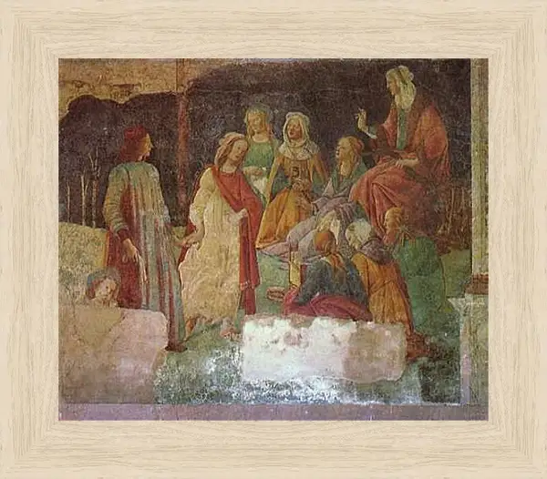 Картина в раме - Lorenzo Tornabuoni before Allegorien sieve free arts (fragment) Сандро Боттичелли