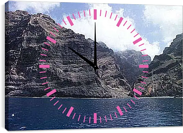 Часы картина - Скалы и море