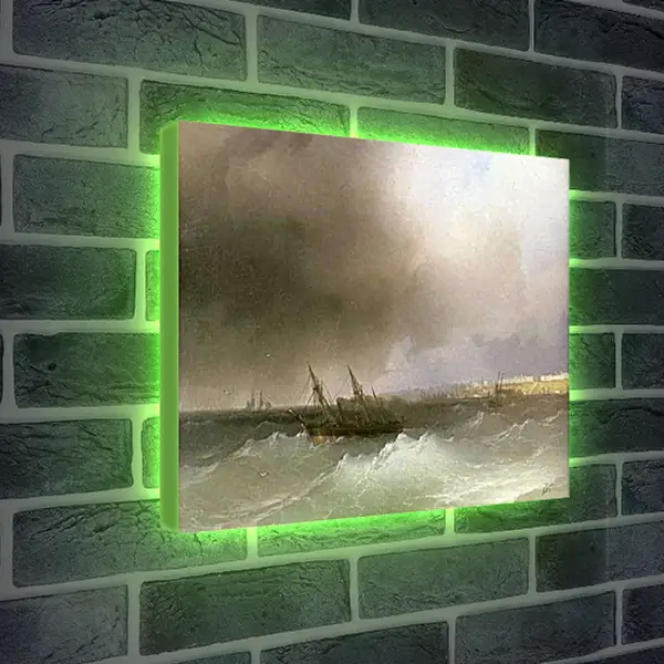 Лайтбокс световая панель - Вид Одессы с моря. Иван Айвазовский