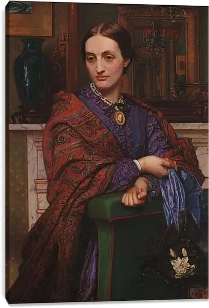 Постер на подрамнике - Портрет Фанни Холман Хант. Уильям Холман Хант