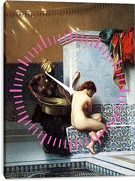 Часы картина - Turkish bath. Жан-Леон Жером
