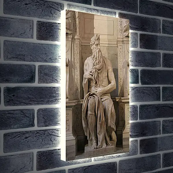 Лайтбокс световая панель - Моисей. Микеланджело Караваджо