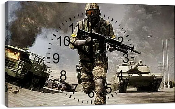 Часы картина - Battlefield: Bad Company 2