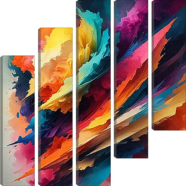 Модульная картина - Абстракционизм Взрыв цвета