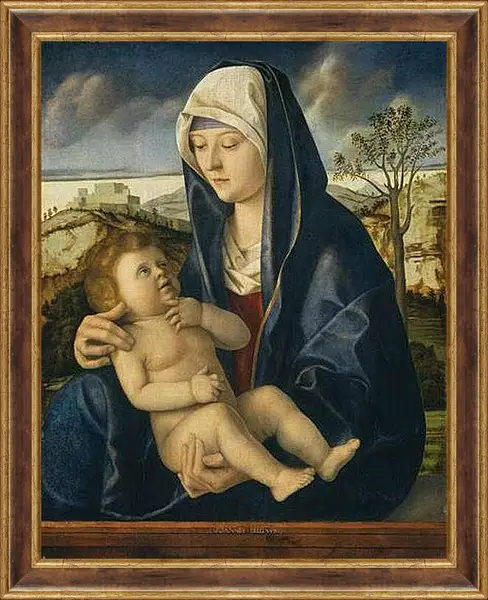 Картина в раме - The Virgin and Child. Джованни Беллини