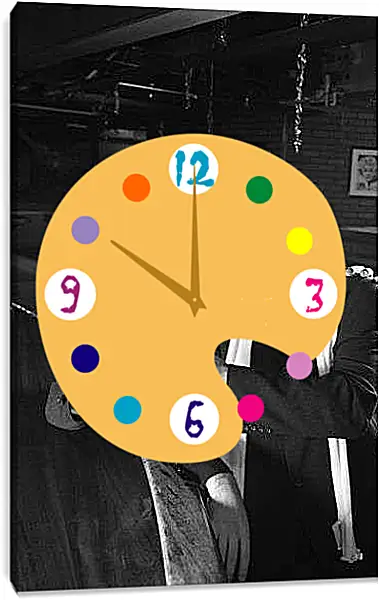 Часы картина - Друзья за барной стойкой