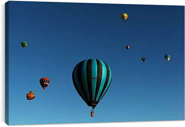 Постер на подрамнике - Воздушные шары в небе