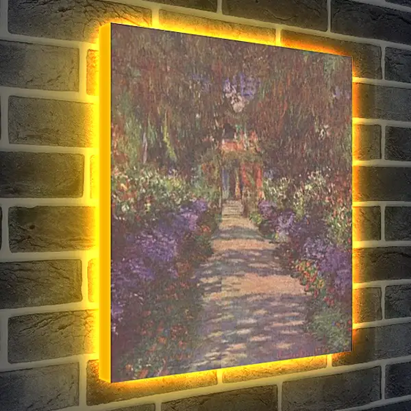 Лайтбокс световая панель - Garden Path. Клод Моне