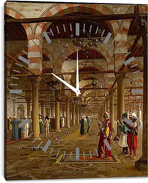 Часы картина - Prayer in the Mosque - Молитва в мечети. Жан-Леон Жером