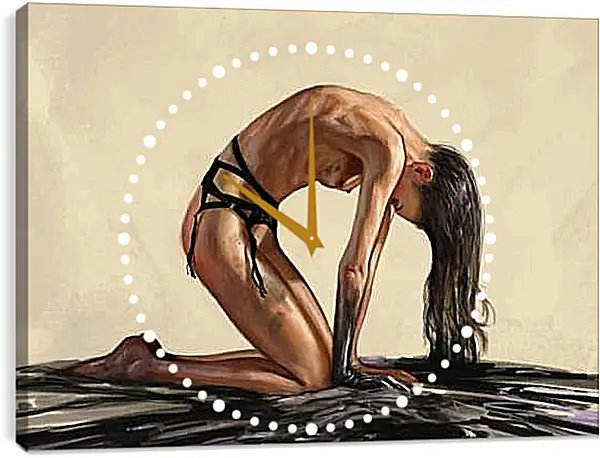 Часы картина - На четвереньках. Эротика