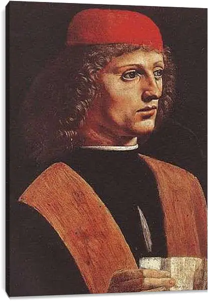 Постер на подрамнике - Портрет музыканта. Леонардо да Винчи