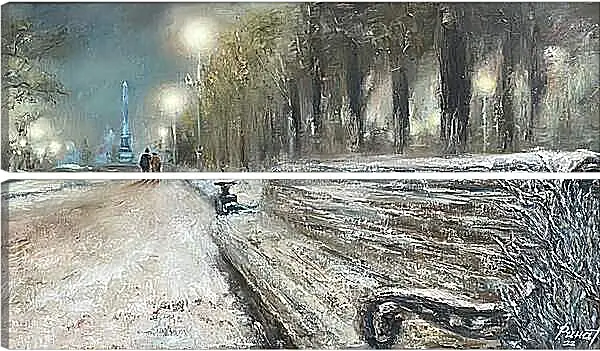 Модульная картина - Романтическая прогулка сквозь года