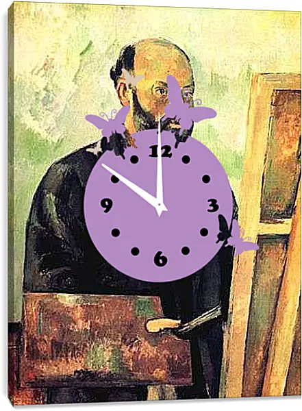 Часы картина - Cezanne a la Palette. Поль Сезанн