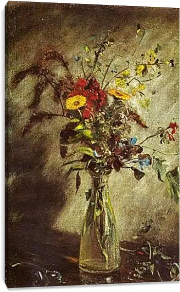 Постер на подрамнике - Цветы в стеклянной вазе. Джон Констебл