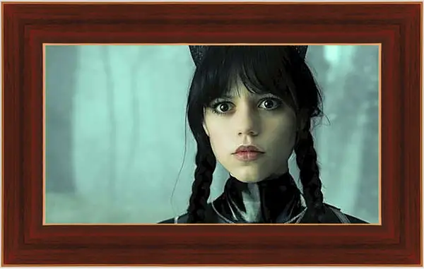 Картина в раме - Выразительный взгляд Уэнсдей Аддамс